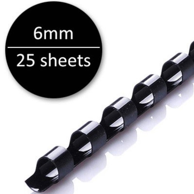BINDING COMB 6MM 21 RINGS 100’S