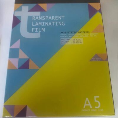 EAST FILE LAMINATING FILM A5 154MMX216MMX100MIC 100’S/BOX