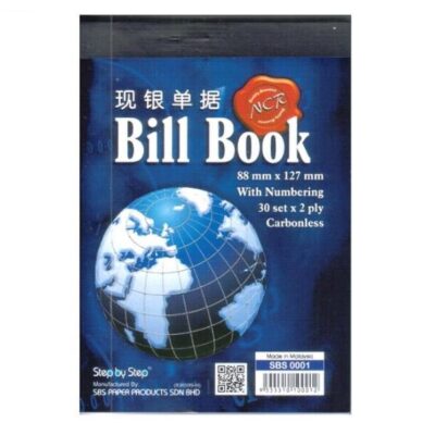 STEP BY STEP BILL BOOK 3.5X5 NCR 30X2PLY WITH NUMBER